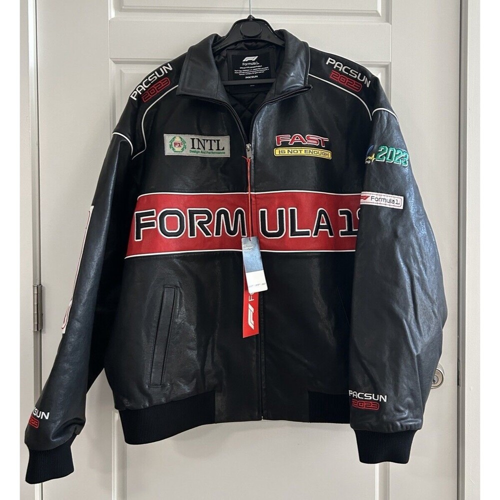 Formula 1 x PacSun Leather Pole Position Jacket Size XL Limited Edition New